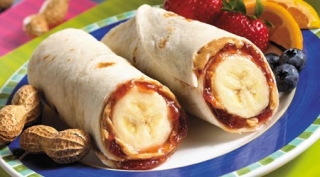 PB and J Banana Burrito