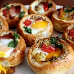 Breakfast in a Bread Bowl