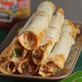 Baked Chicken Flautas