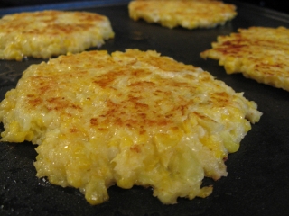 Cheesy Cauliflower Pancakes