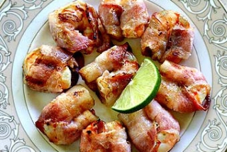 Lime Bacon Wrapped Shrimp