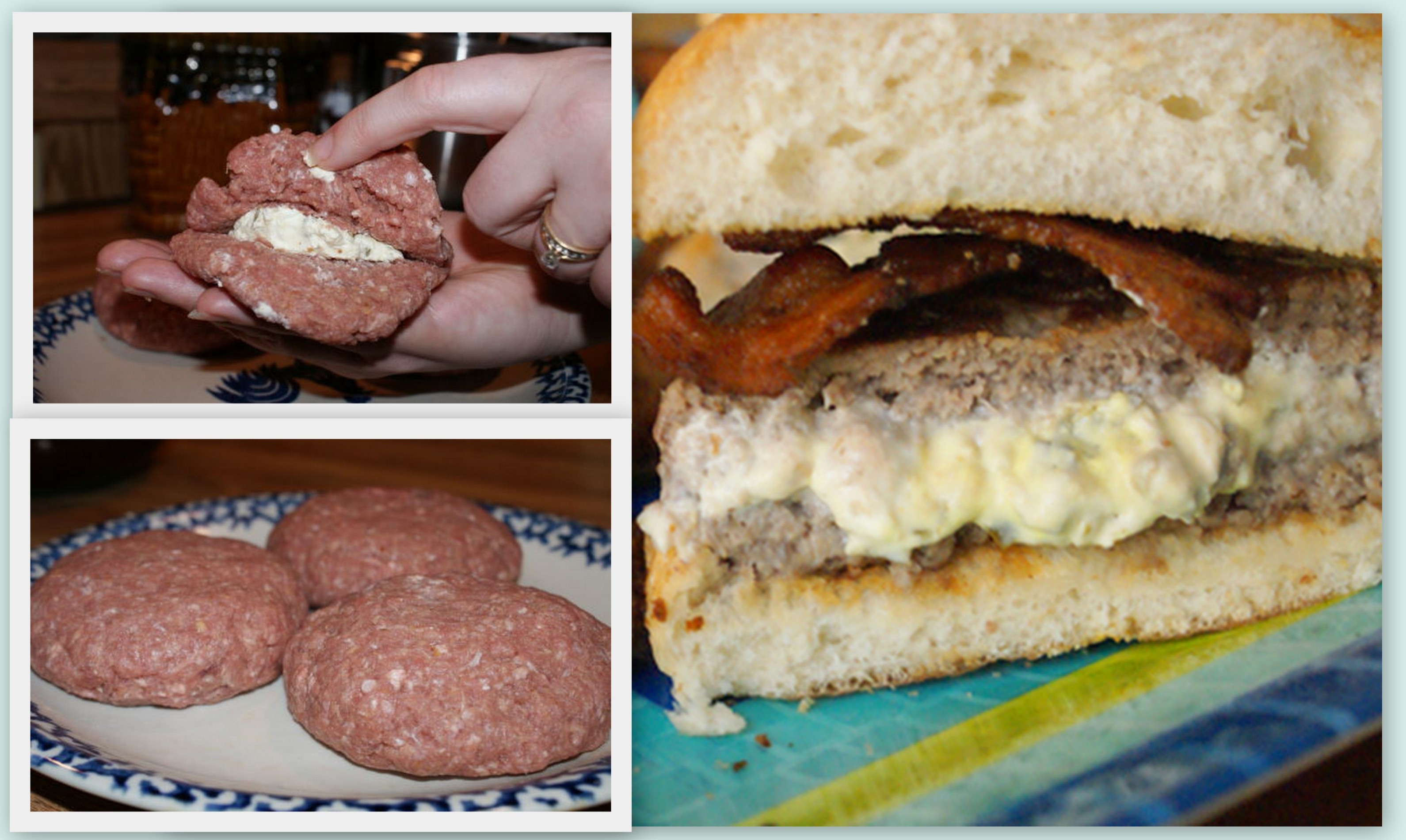 Popper Stuffed Burgers