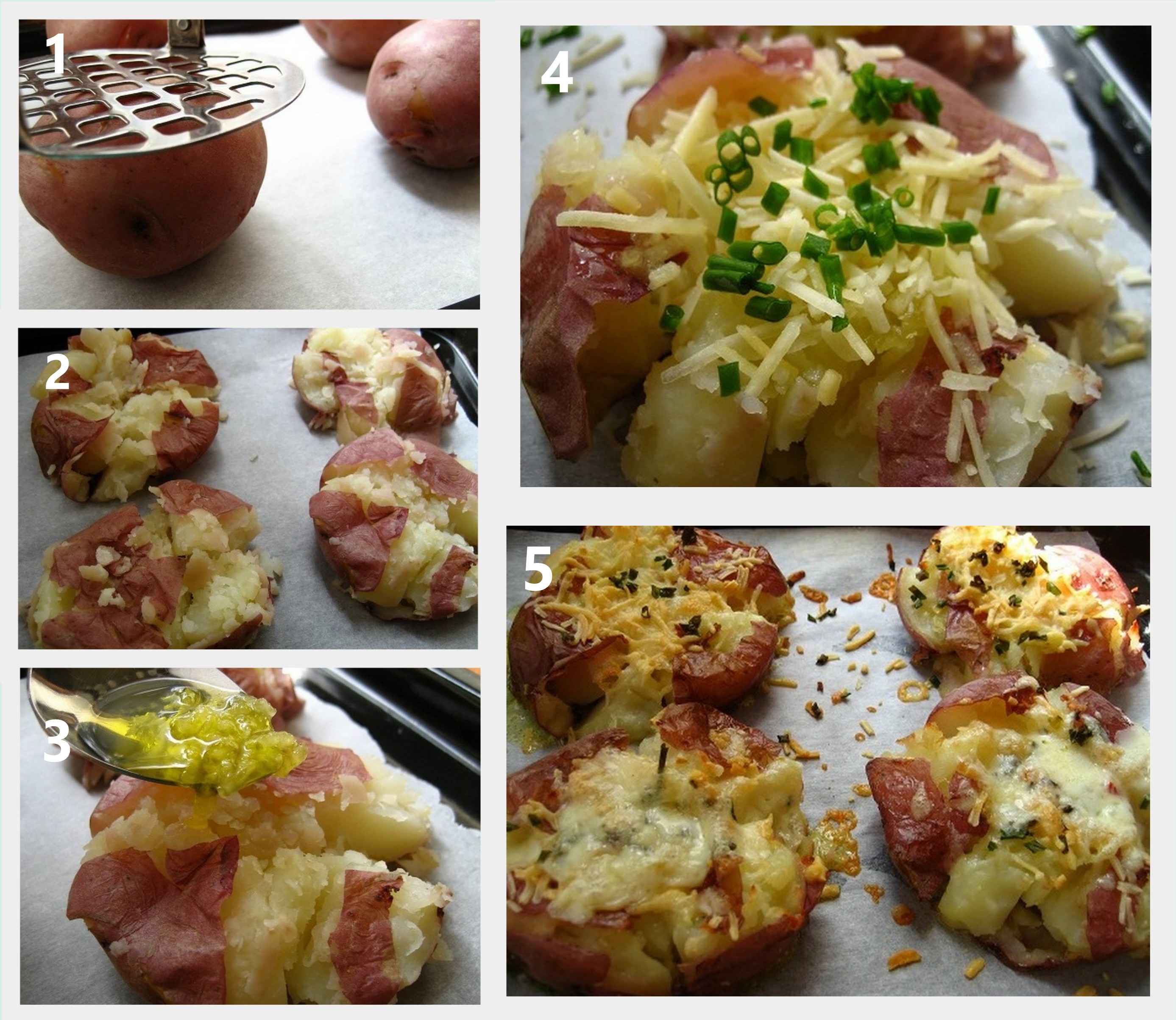 Crushed Cheesy Potatoes