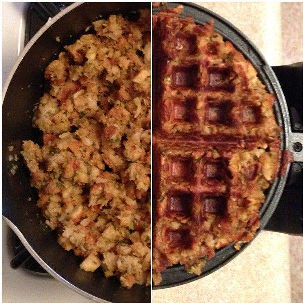 Stuffing Waffles - Leftovers!