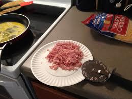 Cutting Meats for toppings