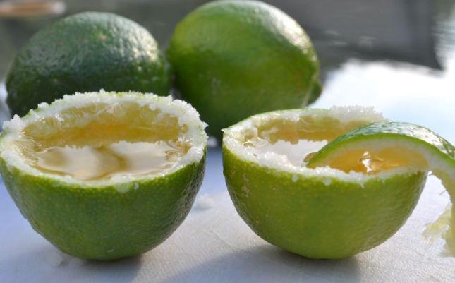 Use limes as Shot Glasses