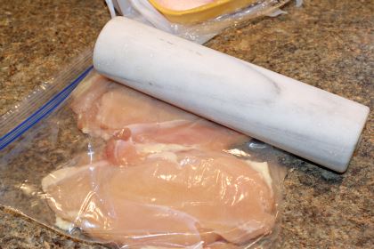 Flatten Chicken in a Ziplock Bag