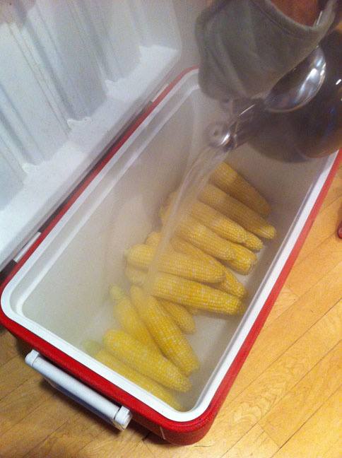 Cook Corn in a Cooler