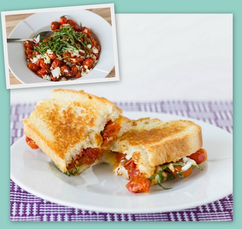 Easy Bruschetta Grilled Cheese