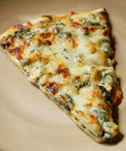Spinach Artichoke Alfredo Pizza