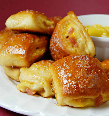 Ham and Cheese Pretzel Bites