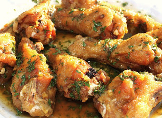 Lemon Garlic Chicken Wings