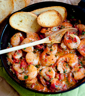 One Pan Lime Shrimp