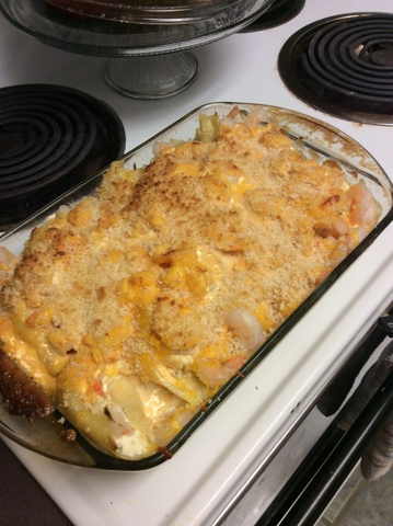 Shrimp Topped Crab Stuffed Shells