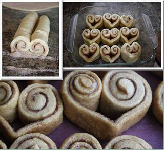 Cinnamon Heart Rolls