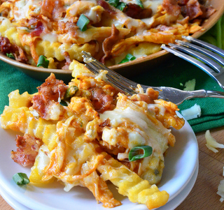 Buffalo Chicken Bacon Ranch Cheese Fries