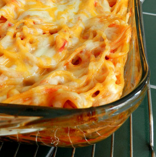 Cheesy Baked Spaghetti