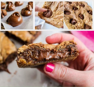 Nutella Stuffed Blondies
