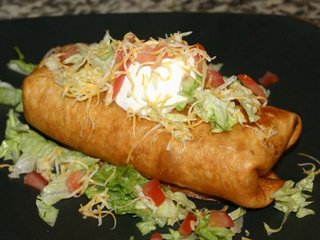 Beef and Bean Chimichanga