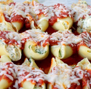 Sausage and Spinach Shells