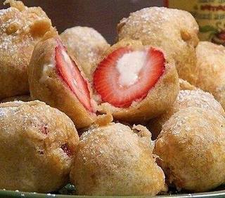 Fried Cheesecake Strawberries