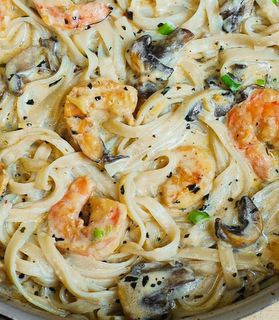 Shrimp and Mushroom Pasta