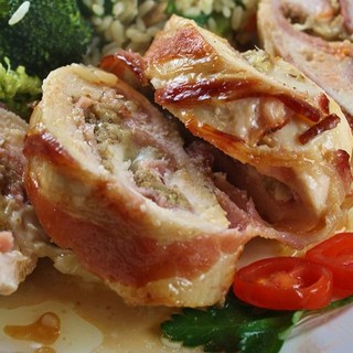 Melty Mushroom Stuffed Chicken