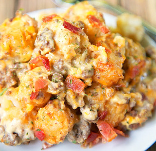 Bacon Burger Tot Casserole