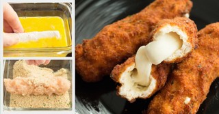 Fried Cheesy Chicken Sticks