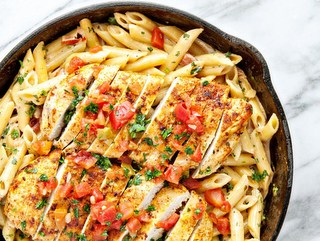 Chicken Taco Alfredo Pasta