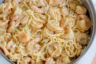 Sweet Spicy Shrimp Pasta