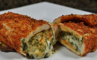 Spinach Dip Stuffed Chicken