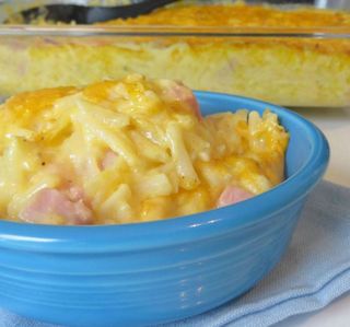 Cheesy Ham and Hashbrown Casserole