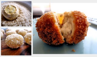 Cheesy Stuffed Fried Mushrooms