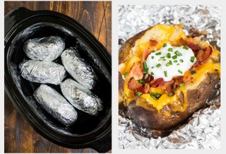 Slow Cooker Baked Potatoes