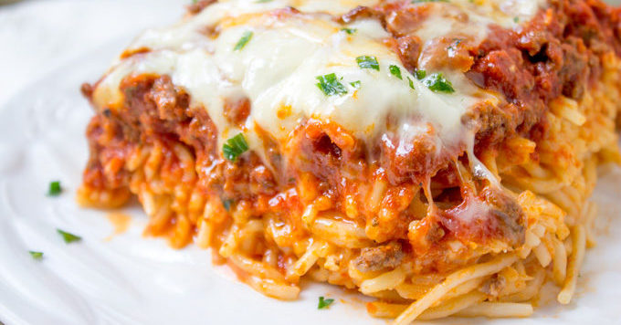 Crazy Good Spaghetti Casserole