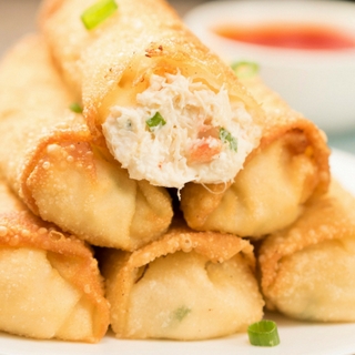 Crab Rangoon Egg Rolls