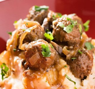 Crock Pot Salisbury Meatballs