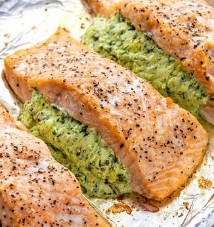 Spinach Stuffed Salmon